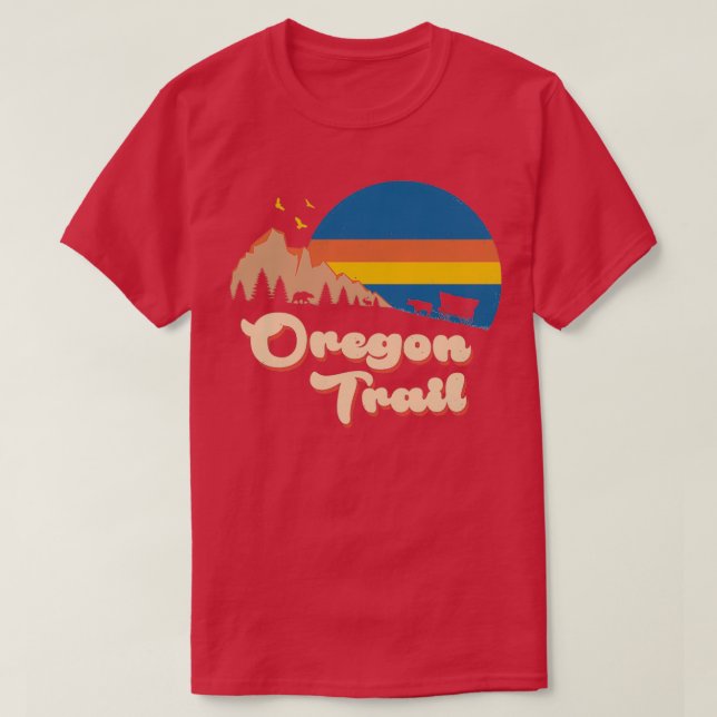 Retro Oregon Trail T Shirt (Design framsida)
