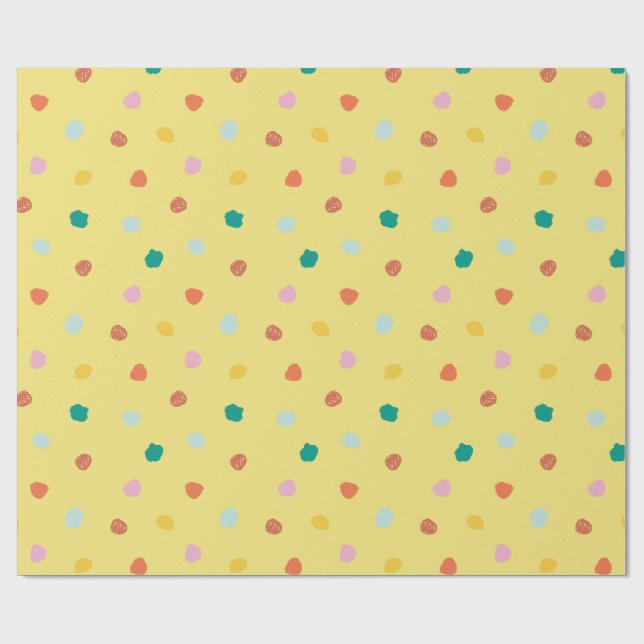 Retro Organic Polka Dot inspirerad av Handflatan V Presentpapper (Platt)