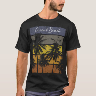Retro Orient Beach Saint Martin Beach Handflatan T Shirt