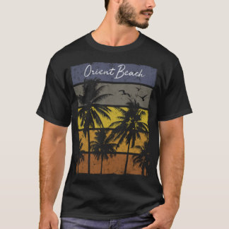 Retro Orient Beach Saint Martin Beach Handflatan T T Shirt