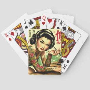 Retro Oriental Pin-up Casinokort