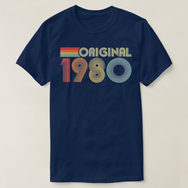 Retro Original 1980, 40:e bithday-gåva T Shirt (Design framsida)