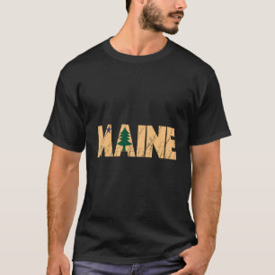 Retro Original Maine Statlig flagga Northern New E T Shirt