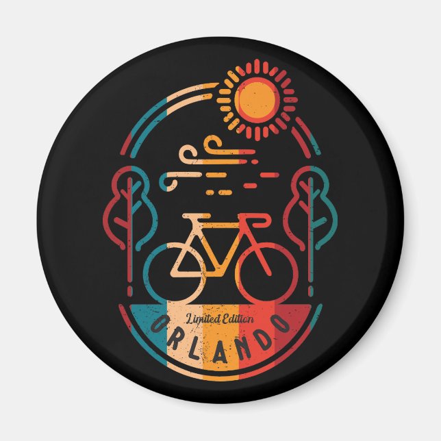 Retro Orlando Bike Trail Magnet (Framsidan)