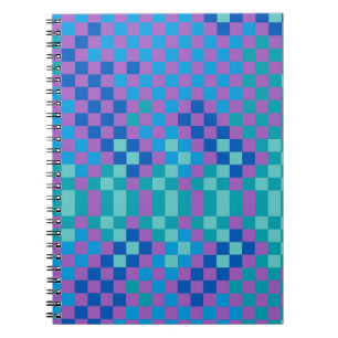 Retro ormmönster med schackrutig design anteckningsbok