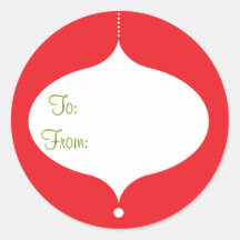 Retro Ornament Gift Stickers