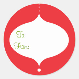 Retro Ornament Gift Stickers Runt Klistermärke