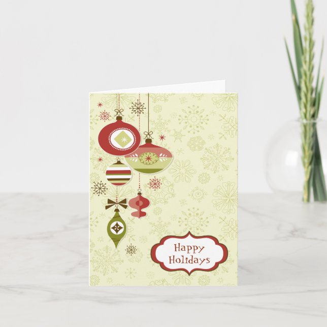 Retro Ornaments och Snö-Glad helg (Framsida)