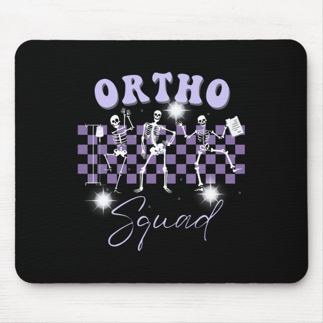 Retro Ortho Squad Dancing Skeleton Orthopedic Nurs Musmatta (Framsidan)