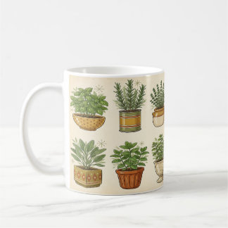 Retro örträdgårdsmugg — Botanisk kaffemugg