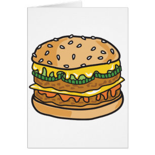 retro-ost hamburger hälsningskort