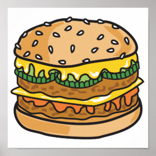 retro-ost hamburger poster