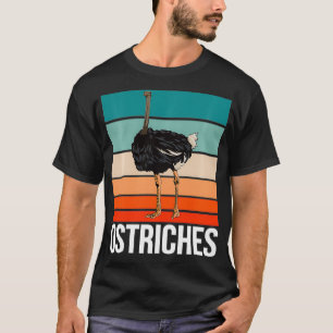 Retro Ostrich Älskare Design Bird Vintage Ostrich T Shirt