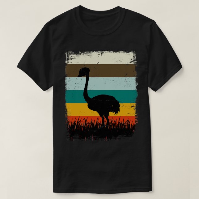 Retro Ostrich T Shirt (Design framsida)