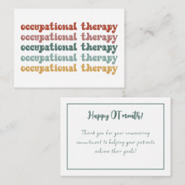 Retro OT-arbetsbehandling OT School Student Anteckningskort