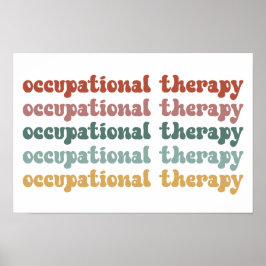 Retro OT-arbetsbehandling OT School Student Poster