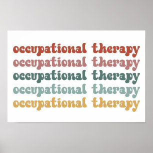 Retro OT-arbetsbehandling OT School Student Poster