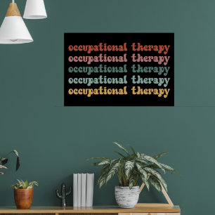 Retro OT-arbetsbehandling OT School Student Poster