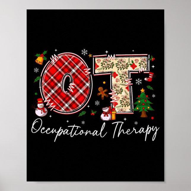 Retro Ot Occupational Therapy Santa Christmas Ot S Poster (Framsidan)