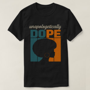 Retro Otroligt Häftig Afro Kvinna Konst T Shirt