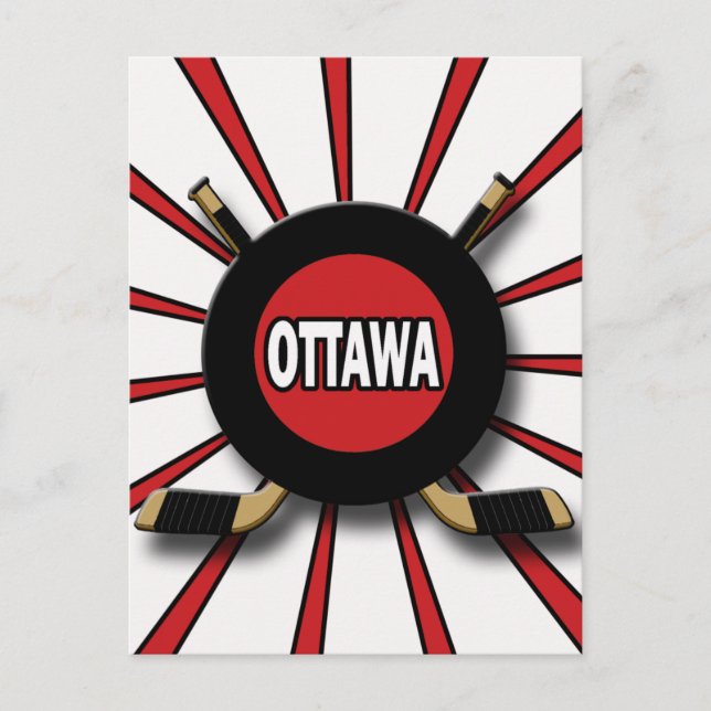 RETRO OTTAWA HOCKEY VYKORT (Framsida)