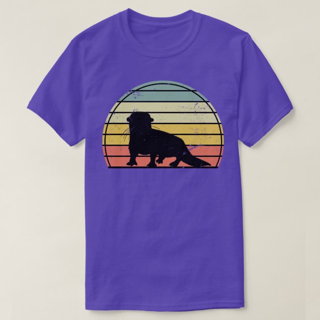 Retro Otter T Shirt (Design framsida)