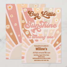 Retro our Little Sunshine 1:a Birthday Party