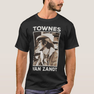 Retro Outlaw Townes Van Zandt Fläkt Art T Shirt
