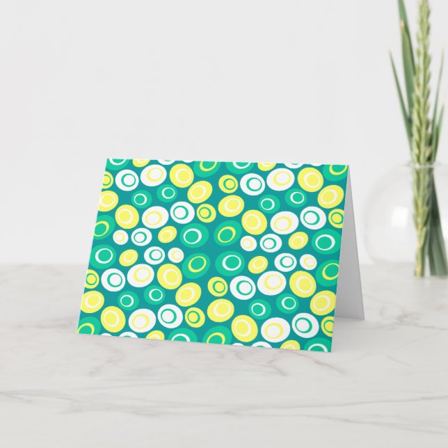 Retro Oval Dots Mönster Helgkort (Framsida)