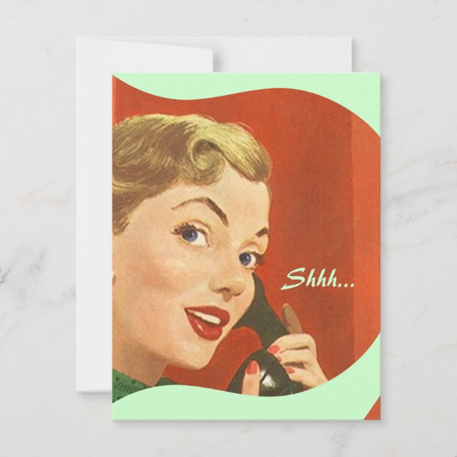 Retro överrrakningparty för några inbjudningar (Framsida)