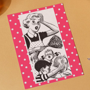 Retro-överväldigad Mamma Kort