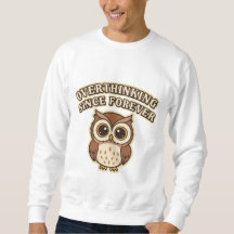 Retro Owl Thoughtful Mind Men’s Sweatshirt