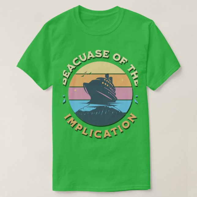 Retro på grund av följderna för Sea Älskare T Shirt (Design framsida)