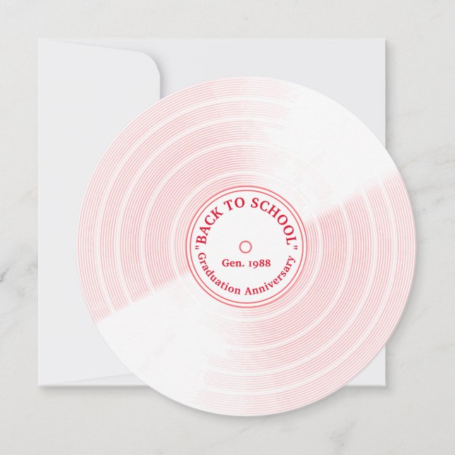 Retro på stil på artistisk vinylskivplåt meddelande (Framsida)