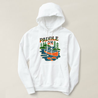 Retro Paddle på Canoe Exdoor Äventyr DesT-Shirt Hoodie