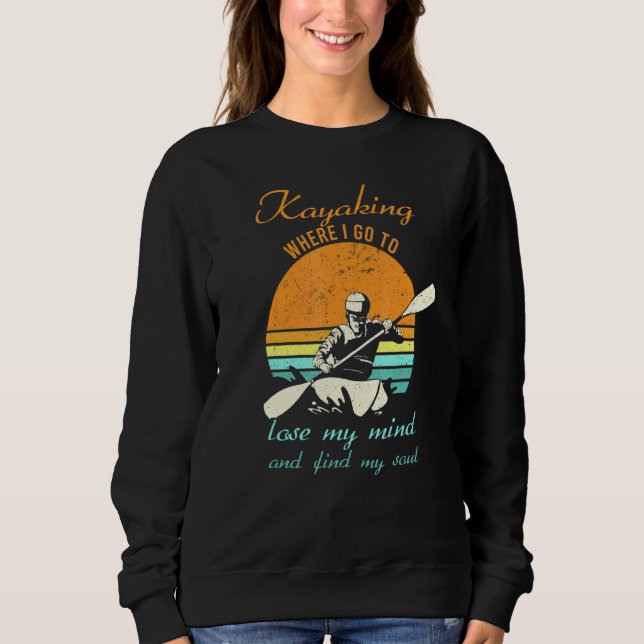 Retro Paddling Kayak Kayaking där jag går miste om T Shirt (Framsida)
