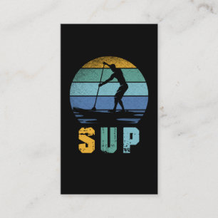 Retro Paddling SUP Ställstolpe Paddle Board Visitkort