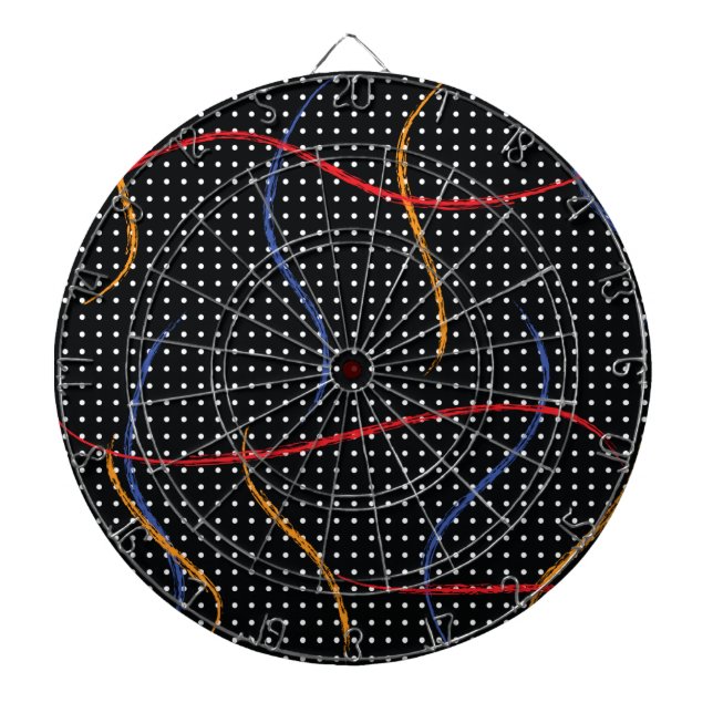 Retro Paint Splatter och punkter Darttavla (Framsidan)