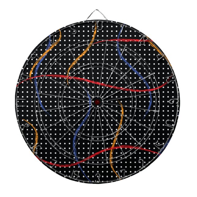 Retro Paint Splatter och punkter Darttavla (Framsidan)