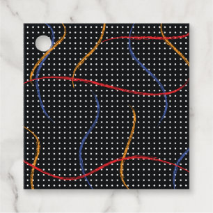 Retro Paint Splatter och punkter Gåvor Etiketter