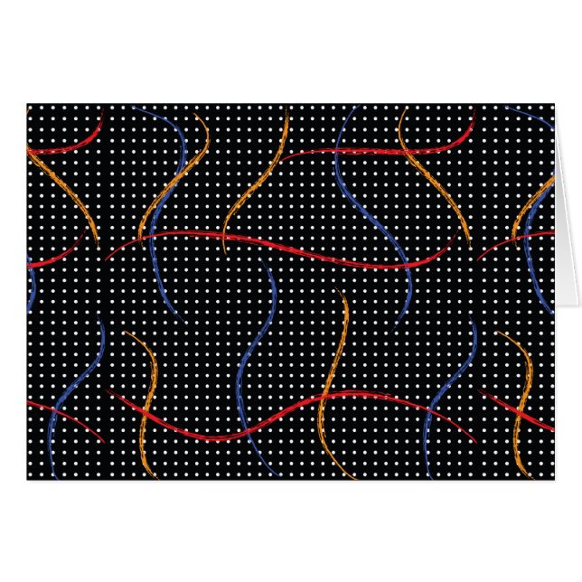 Retro Paint Splatter och punkter Hälsningskort (Framsidan Horizontal)