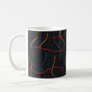 Retro Paint Splatter och punkter Kaffemugg