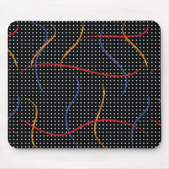 Retro Paint Splatter och punkter Musmatta (Framsidan)
