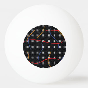 Retro Paint Splatter och punkter Pingisboll