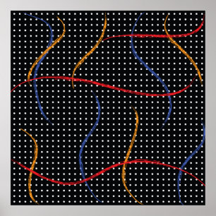 Retro Paint Splatter och punkter Poster