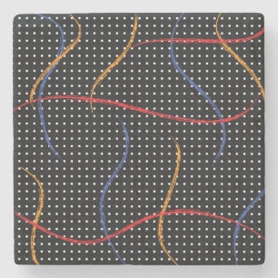 Retro Paint Splatter och punkter Stenunderlägg