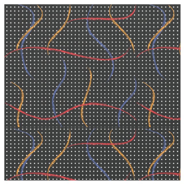 Retro Paint Splatter och punkter Tyg (Närbild)