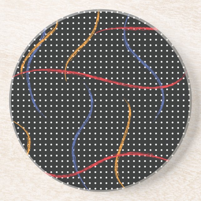 Retro Paint Splatter och punkter Underlägg (Framsidan)