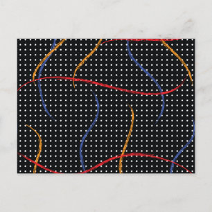Retro Paint Splatter och punkter Vykort