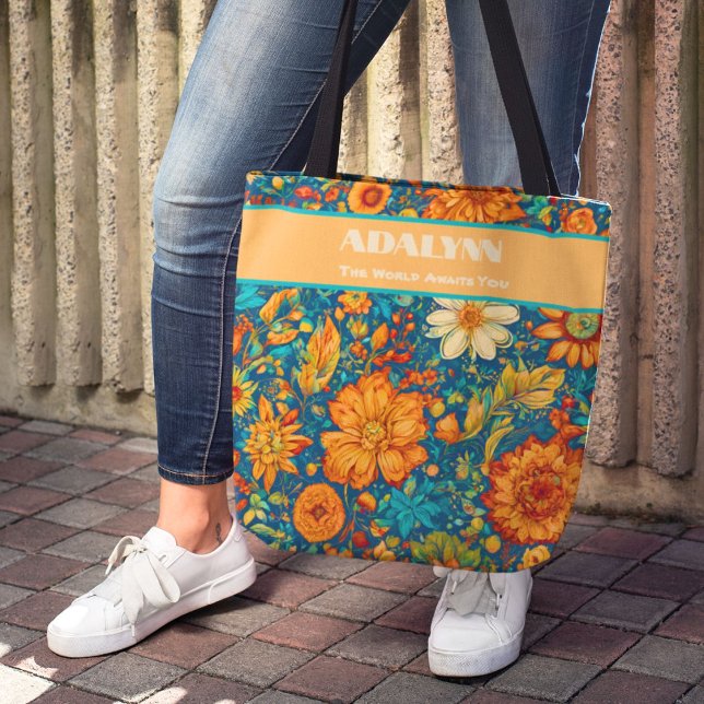 Retro Painting Studenten-gåvor för farmaceut Tygkasse (Retro Painting Graduation Gifts for Granddaughter)